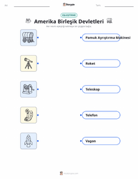 Amerika Birleşik Devletleri çocuklar için yazdırılabilir çalışma sayfası