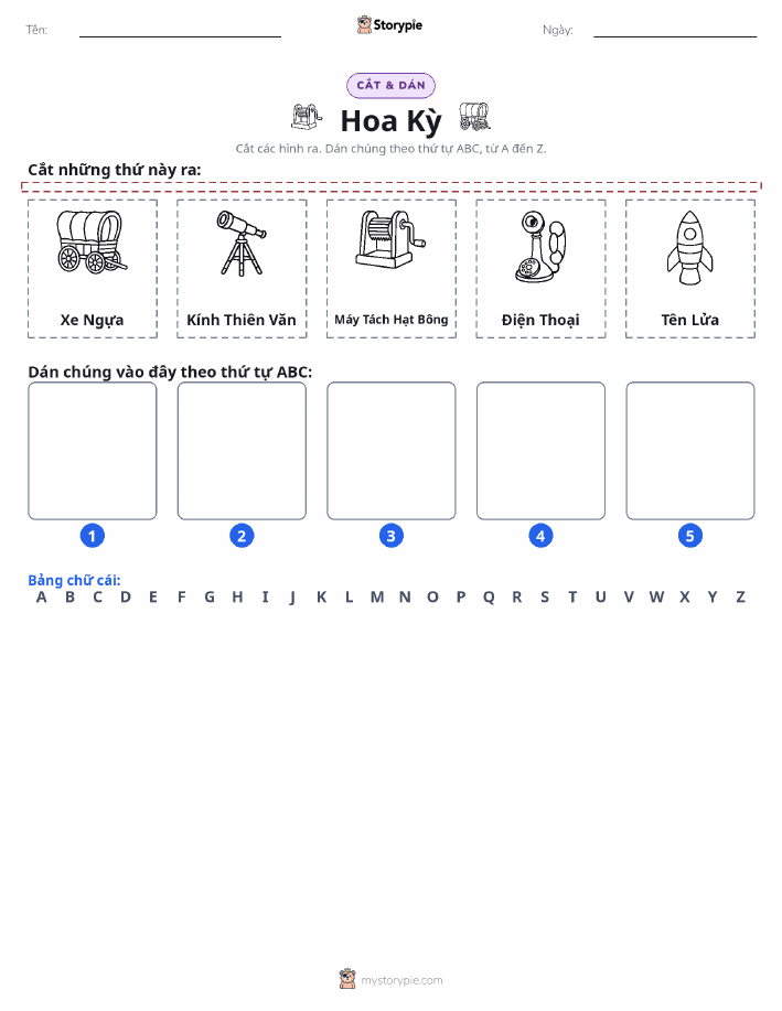 Cắt & Dán Chữ Cái