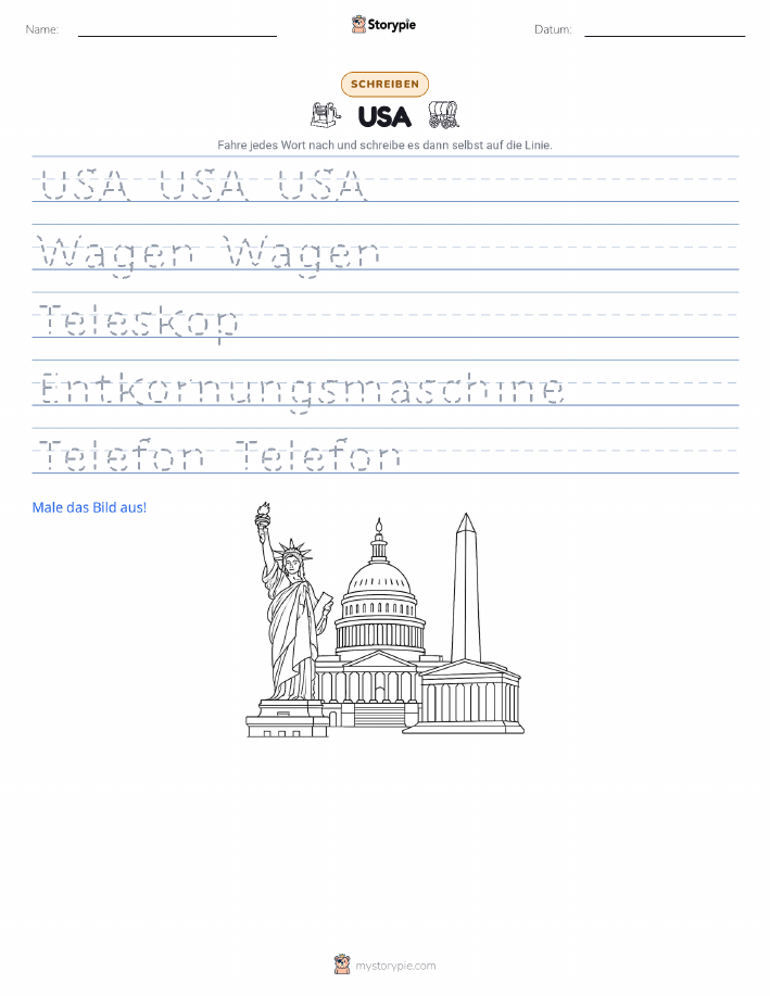 Schreibübung