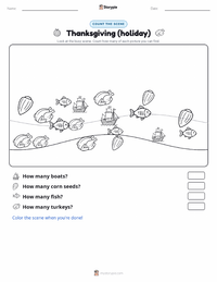 Thanksgiving (holiday) printable worksheet preview