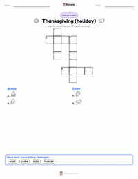Thanksgiving (holiday) printable worksheet preview