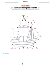 Anteprima della scheda stampabile di Giorno del Ringraziamento (festività)