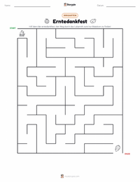 Thanksgiving (Feiertag) druckbare Arbeitsblatt Vorschau
