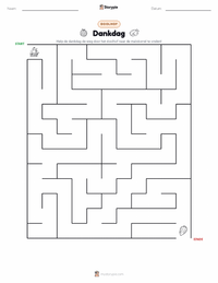 Thanksgiving (feestdag) afdrukbare werkblad voorbeeld