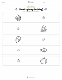 Thanksgiving (holiday) printable worksheet preview