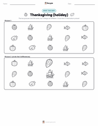 Thanksgiving (holiday) printable worksheet preview