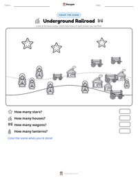 Underground Railroad printable worksheet preview