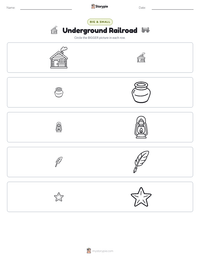Underground Railroad printable worksheet preview