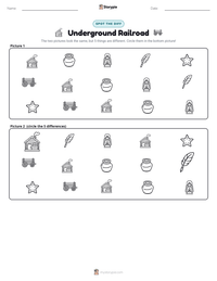 Underground Railroad printable worksheet preview