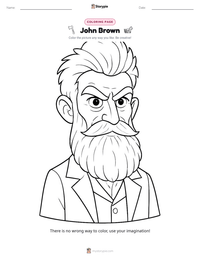 John Brown coloring page for kids