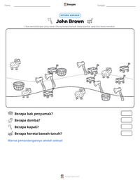 Prabaca lembar kerja cetak John Brown