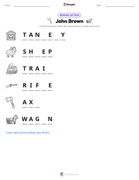 John Brown printable worksheet preview