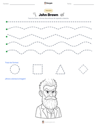Vista previa de la hoja de trabajo imprimible de John Brown
