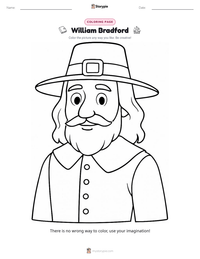William Bradford coloring page for kids
