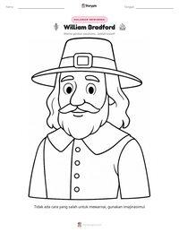 Prabaca lembar kerja cetak William Bradford