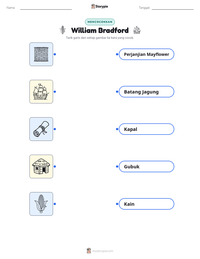 Prabaca lembar kerja cetak William Bradford