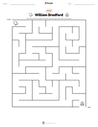 William Bradford printable worksheet preview