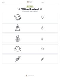 William Bradford printable worksheet preview