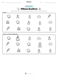 William Bradford printable worksheet preview