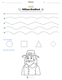 William Bradford printable worksheet preview