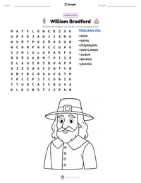 Prabaca lembar kerja cetak William Bradford