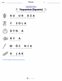 Podgląd drukowalnego arkusza ćwiczeń Squanto (Tisquantum)