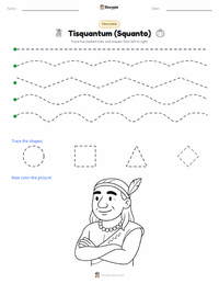 Tisquantum (Squanto) printable worksheet preview