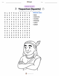 Aperçu de la feuille de travail imprimable Squanto (Tisquantum)