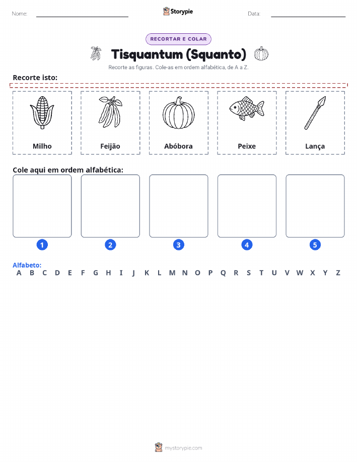 Recortar & Colar Alfabeto