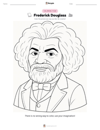 Frederick Douglass coloring page for kids