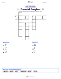 Prabaca lembar kerja cetak Frederick Douglass
