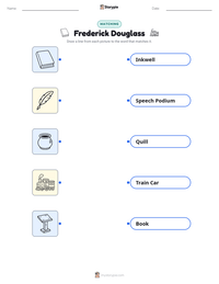 Frederick Douglass printable worksheet for kids