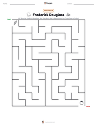 Frederick Douglass druckbare Arbeitsblatt Vorschau