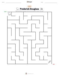 Frederick Douglass printable worksheet preview