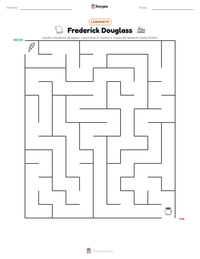 Vista previa de la hoja de trabajo imprimible de Frederick Douglass