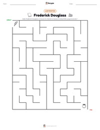 Aperçu de la feuille de travail imprimable Frederick Douglass