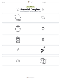 Prabaca lembar kerja cetak Frederick Douglass