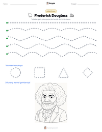 Prabaca lembar kerja cetak Frederick Douglass