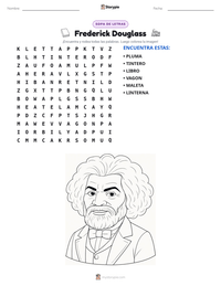 Vista previa de la hoja de trabajo imprimible de Frederick Douglass