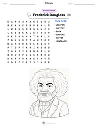 Frederick Douglass afdrukbare werkblad voorbeeld