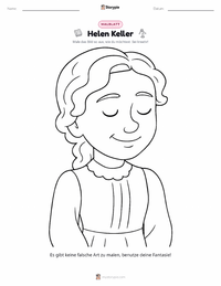 Helen Keller druckbare Arbeitsblatt Vorschau