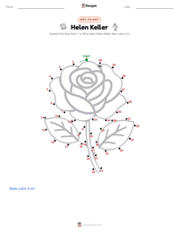 Helen Keller printable worksheet preview