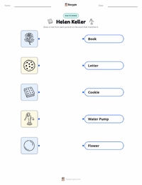 Helen Keller printable worksheet for kids