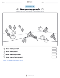 Wampanoag people printable worksheet preview