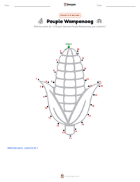 Aperçu de la feuille de travail imprimable Peuple Wampanoag