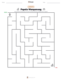 Anteprima della scheda stampabile di Popolo Wampanoag