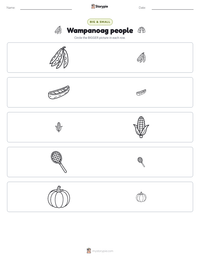 Wampanoag people printable worksheet preview
