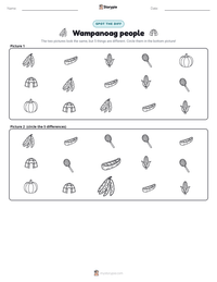 Wampanoag people printable worksheet preview
