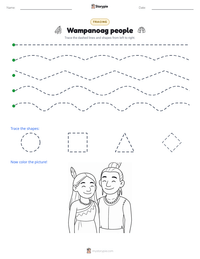 Wampanoag people printable worksheet preview