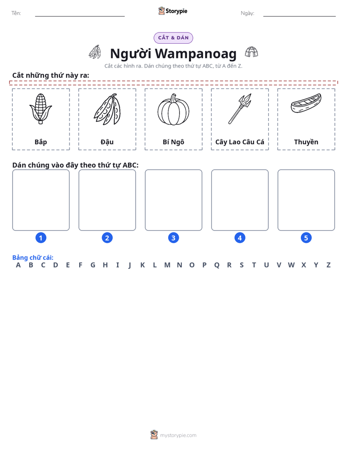 Cắt & Dán Chữ Cái